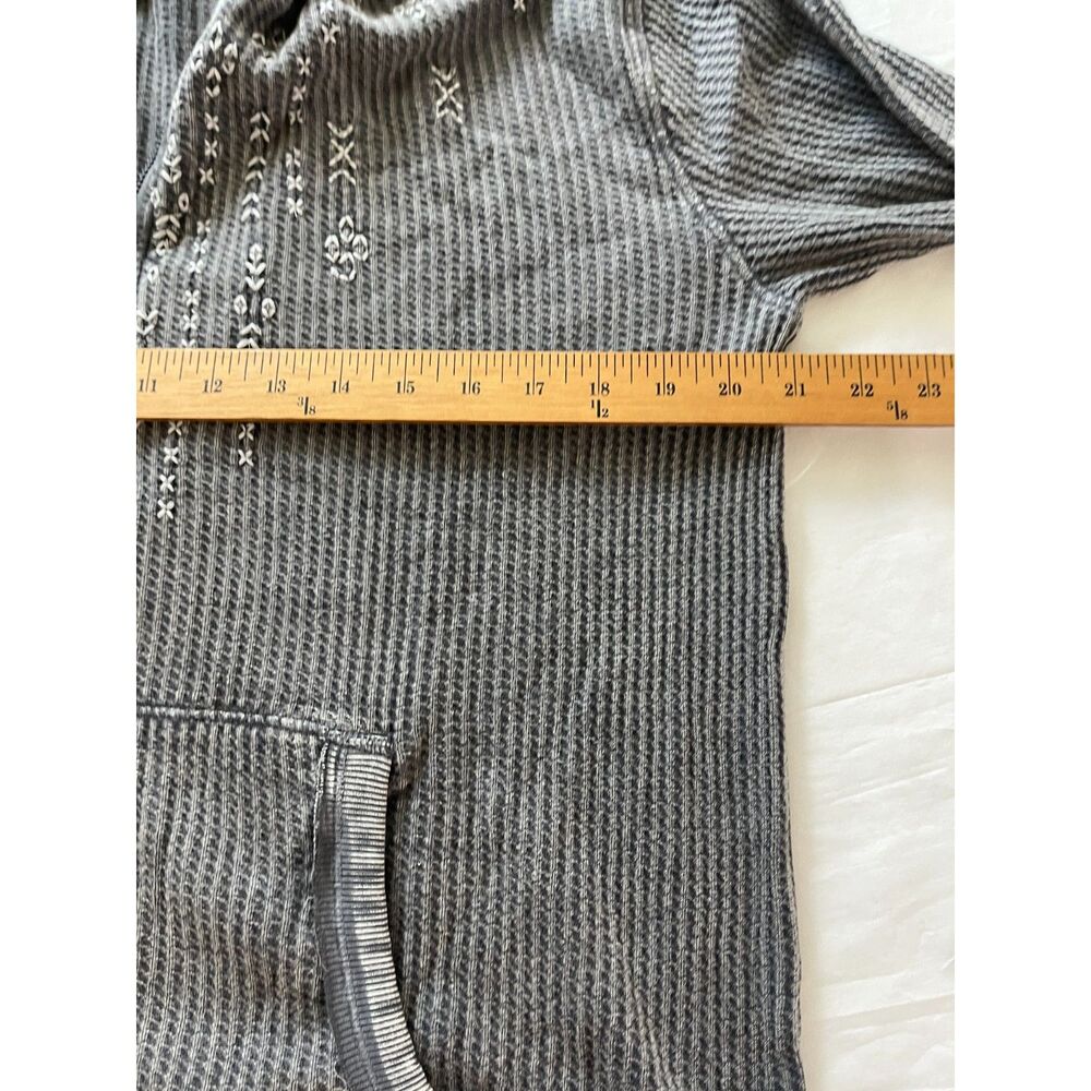 Sundance Rose Embroidered Zip Front 100% Cotton Hoodie Cardigan Tattoo Size L - Picture 9 of 10